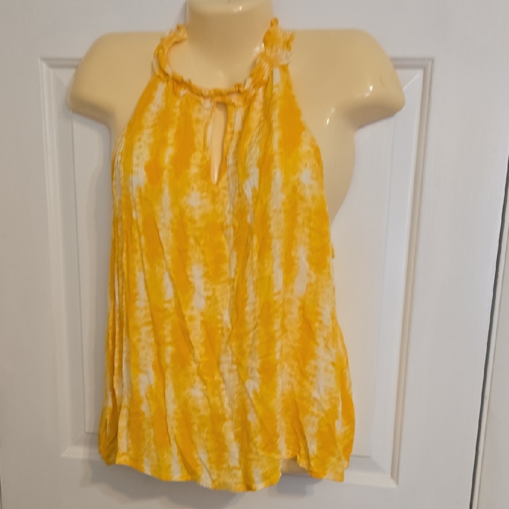 Versona Sunburst Yellow Halter Blouse